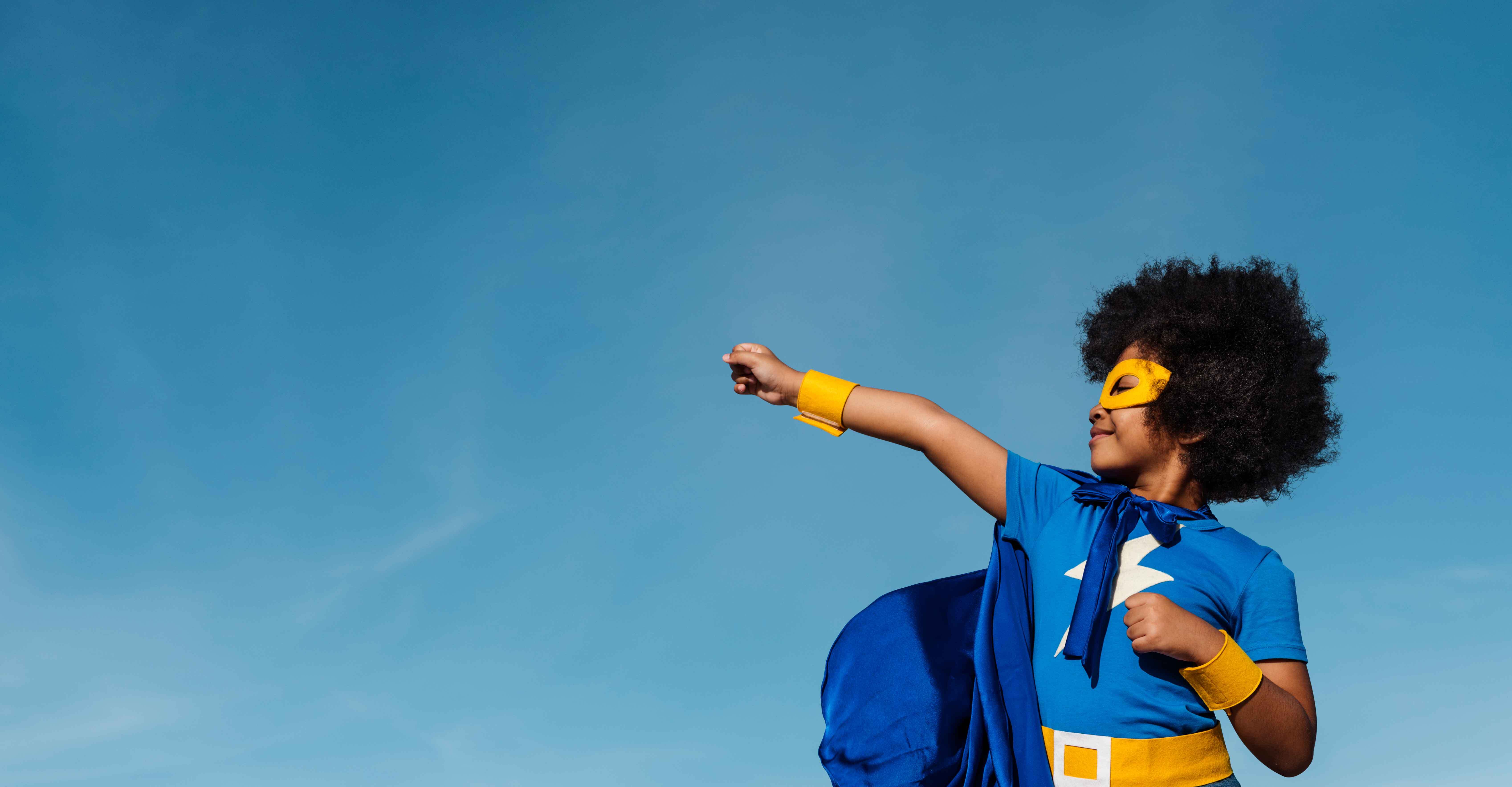 A child in a costume celebrates the top pediatric hospitals.