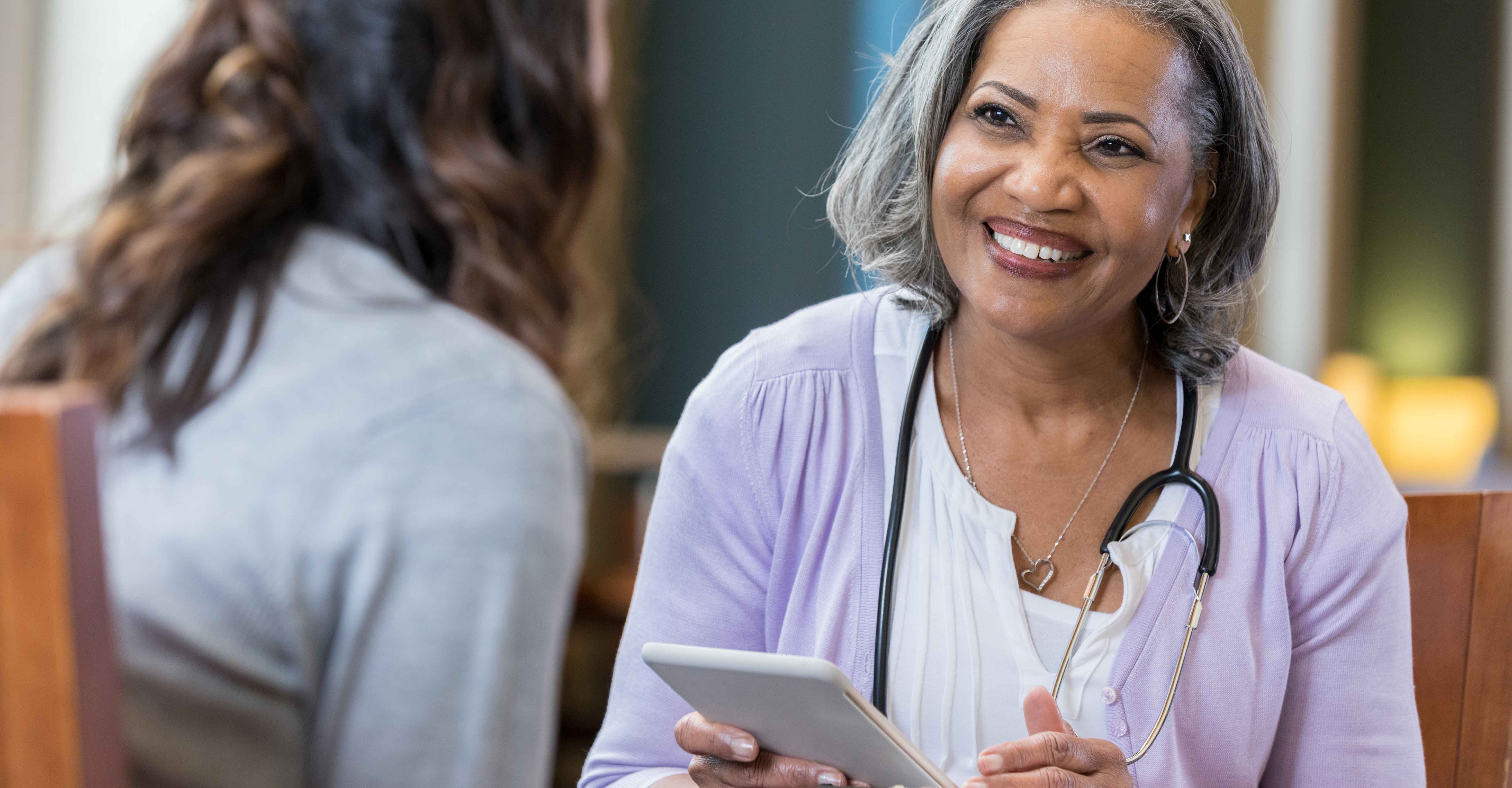 A recruiter interviews to hire nurses.