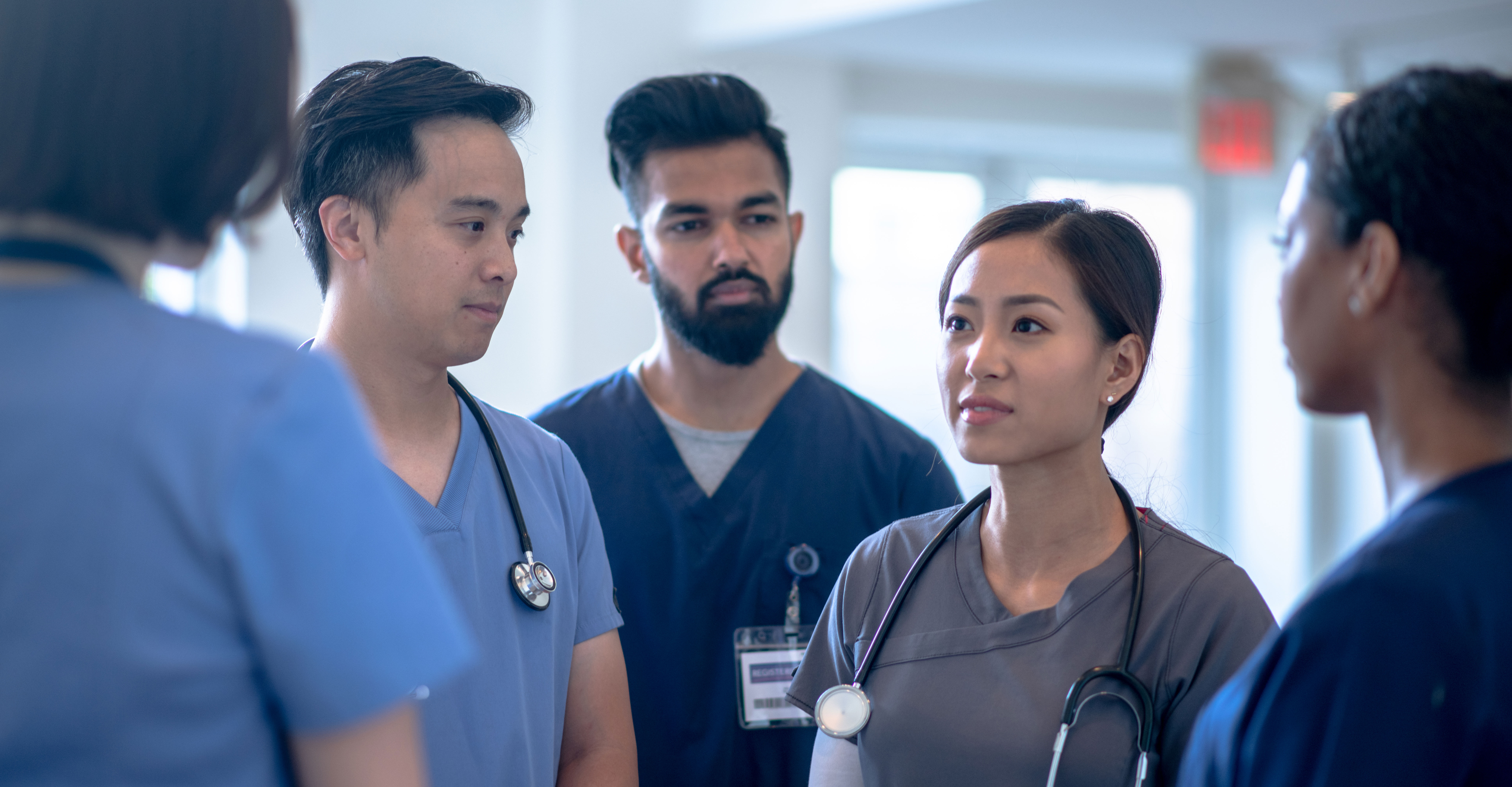 group of nurses meet