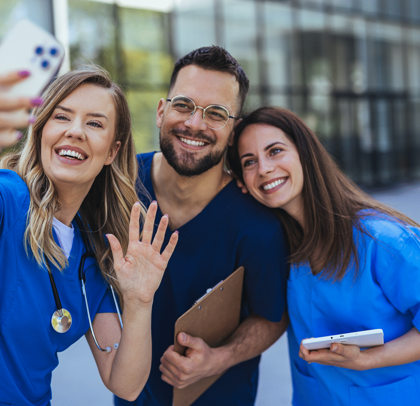 Nurses smiling for a photo