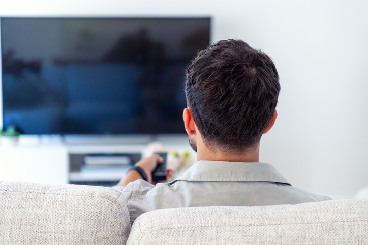 A man ready to enjoy Connected TV advertising