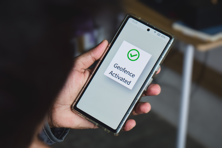 Phone part of a geofencing campaign